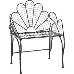 Beliani - Chaisd de Jardin avec Accoudoirs Design Classique Vintage en Métal Noir Liguria - Noir