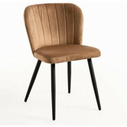 Cadeaux Miguel - Chaises Salle à manger - Chaise Luk Velours - Brun clair - Brun clair