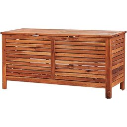 Boîte de Rangement de Jardin en Bois Foncé Acacia Extérieur 130 x 64 cm Riviera - Bois foncé