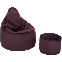 Fauteuil pouf à haut dossier en velours souple pour adulte, pour intérieur, salon, pouf gaming,