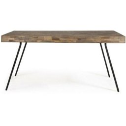 Table à manger en teck recyclé 160x78cm - Suri - Couleur - Bois foncé - White Label