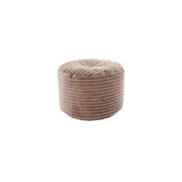 Tabouret repose-pieds rond, Pouf, Poufs de salon, pouf-pieds, moka - Loft 25