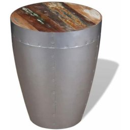 Tabouret aviateur Bois de récupération massif Vidaxl Brun