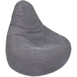 Loft 25 - Pouf à haut dossier en velours côtelé pour adulte, pouf gaming pour l'intérieur, salon,