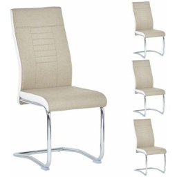 Idimex - Lot de 4 chaises de salle à manger ou cuisine alba avec assise rembourrée et piètement