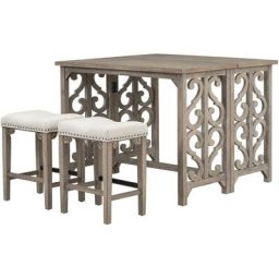 Ensemble de salle à manger 3 pièces, table de salle à manger extensible avec 2 chaises table de bar