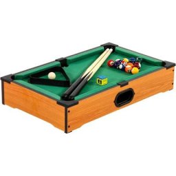 Games Planet - Mini billard Nano avec accessoires (2 queues, boules, triangle, craie), 3 décors,