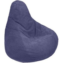 Loft 25 - Pouf à haut dossier en velours côtelé pour adulte, pouf gaming pour l'intérieur, salon,
