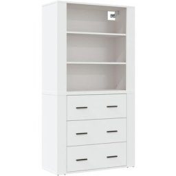 Buffet haut Blanc Bois d'ingénierie Vidaxl Blanc