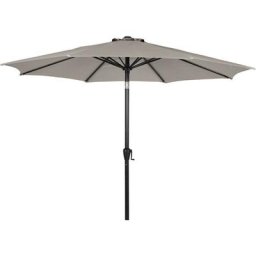 Ebuy24 - Felix Parasol avec manivelle et fonction d'inclinaison, Ø3 m, gris. - Grise