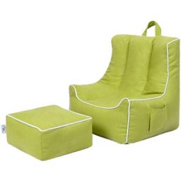 Ready Steady Bed Fauteuil Sac à haricots pour enfant avec tabouret, fauteuil pour enfant poids