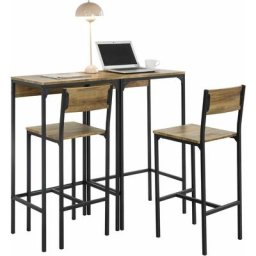 Sobuy - FKW28-HG Chariot de Cuisine de Service Roulant, Etagère de la Cuisine, Plateau en Marbre