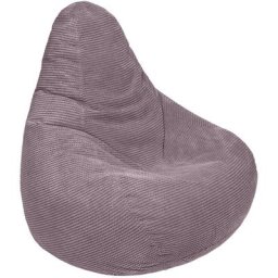Loft 25 - Pouf à haut dossier en velours côtelé pour adulte, pouf gaming pour l'intérieur, salon,