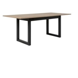 Table a manger extensible - Décor chene sonoma et anthracite - 160-200 cm - DENVER