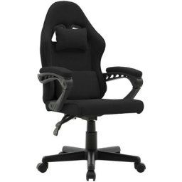 Fauteuil de bureau en tissu noir ghost - noir