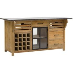 Lot central en bois recyclé Garance - Marron