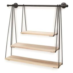 Mobilibrico - Etagere Filaire Murale Balancelle 67.5x62cm