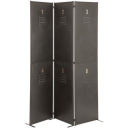 Paravent Soul gris foncé en métal Atmosphera créateur d'intérieur - Gris foncé