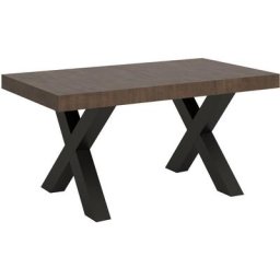Table Traffic Extensible Dessus Noyer 90x160 Allongée 264 cadre Anthracite