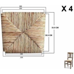 Okaffarefatto - Pièce détachée pour chaise modèle Arte Povera en paille de riz pour 4