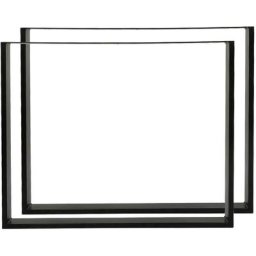 Bathrins - Set de 2 pieds de table Pied de meuble Rectangulaire Pied de table à manger Avec