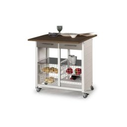 Don Hierro - Desserte de cuisine double convertible en table d'appoint, eko - Albero di ciliegio Le
