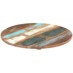 Plateau De Table Dessus de table | rond 70 cm 25-27 mm Bois de récupération solide 13240
