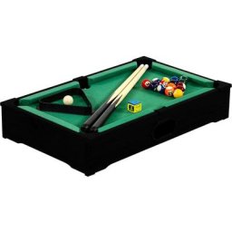 Games Planet - Mini billard Nano avec accessoires (2 queues, boules, triangle, craie), 3 décors,