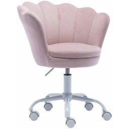 Chaise de Bureau pour Enfant Chaise Pivotante en Velours Fauteuil Bureau pour Chambre, Réglable en