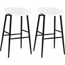 Chaises de bar lot de 2 blanc Vidaxl Blanc et noir