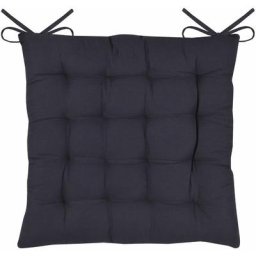 Homemaison - Galette de chaise unie et classique Carbone 38 x 38 cm - Carbone