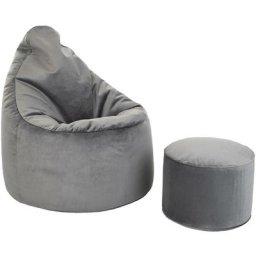 Fauteuil pouf à haut dossier en velours souple pour adulte, pour intérieur, salon, pouf gaming,