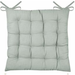 Homemaison - Galette de chaise unie et classique Sauge 38 x 38 cm - Sauge