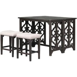 Ensemble de salle à manger 3 pièces, table de salle à manger extensible avec 2 chaises table de bar