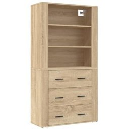 Buffet haut Chêne sonoma Bois d'ingénierie Vidaxl Chêne sonoma