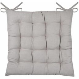 Homemaison - Galette de chaise unie et classique Naturel 38 x 38 cm - Naturel