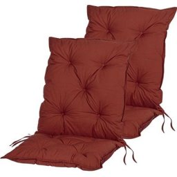 Lot de 2 coussins de chaise à dossier bas 104 x 52 x 8 cm Indoor et Outdoor en différentes