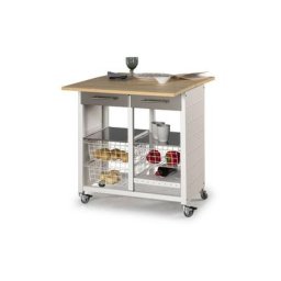 Don Hierro - Desserte de cuisine double convertible en table d'appoint, eko - Olmo