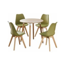 Ensemble de salle à manger Lorenzo Halo de 5 pièces Life Interiors une table ronde et un ensemble
