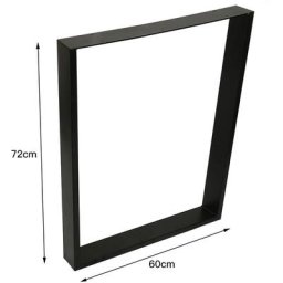 Bathrins - Set de 2 pieds de table Pied de meuble Rectangulaire Pied de table à manger Avec