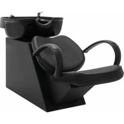 True Deal - Chaise de salon avec lavabo Noir Similicuir