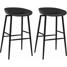 Chaises de bar 2 pcs Noir Vidaxl Noir