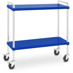 Royal Catering - Chariot De Service Desserte à Roulettes Inox 2 Plateaux 37x104cm Cuisine 50kg
