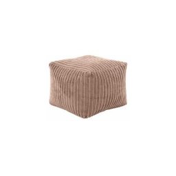 Tabouret repose-pieds carré, Pouf, Poufs de salon, pouf-pieds, moka - Loft 25