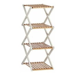 Tagère Marron Blanc Pliable Bois (32 x 96 x 39 cm)