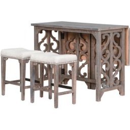 Ensemble de salle à manger 3 pièces, table de salle à manger extensible avec 2 chaises table de bar