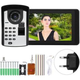 7 ""filaire visiophone empreinte digitale mot de passe télécommande déverrouillage App sonnette