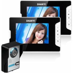 7 ' Video Porte Intercom Interphone IP65 Visuel Sonnette avec 1 extérieure caméra + 2 Intercom