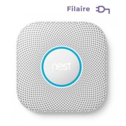 Google Nest - Détecteur de Fumée et Monoxyde de Carbone Protect Filaire - S3003LWFD