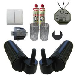 Pack motorisation pour volets 2 battants uranus filaire - gond ø 14 + 1 kit résine + 1 alimentation